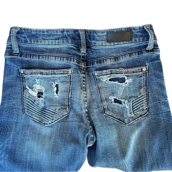 Daytrip Women's Jeans Virgo Bootcut Mid-Rise Distressed Pockets 28R - Picture 3 of 5